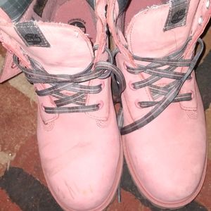 Pink 7Y Timberland Boots